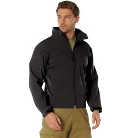 Covert Ops Lightweight Soft Shell Jacket – Weather-Resistant (Color: Black, size: S)