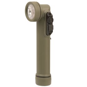 Mini LED Flashlight – Compact Right Angle Survival/Crisis Light (Color: Olive Drab)