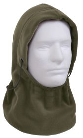 Polar Fleece Adjustable Balaclava/Cold Weather Face Protection (Color: Olive Green)