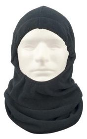 Polar Fleece Adjustable Balaclava/Cold Weather Face Protection (Color: Black)