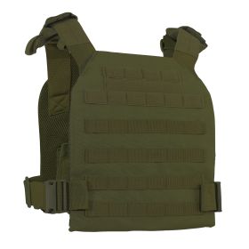 Low Profile Plate Carrier Vest – Tactical Modular Armor Carrier (Color: Olive Drab, size: Regular)