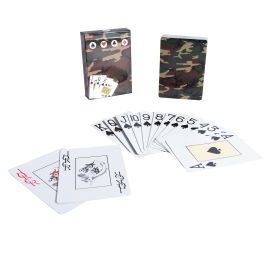 Camo Playing Cards Deck – Compact Survival Entertainment (Color: Woodland Camo)