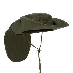 Adjustable Boonie Hat With Neck Cover – Full Sun Protection (Color: Olive Drab)