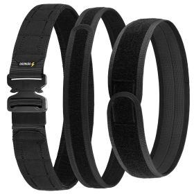 Tactical MOLLE Belt/Cobra Quick-Release – Heavy-Duty Belt (Option: XL-Black)