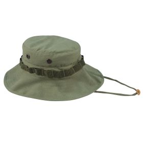 Vietnam Style Rip-Stop Boonie Hat – Wide Brim Field Sun-Pro (Head Size: 7, Color: Olive Drab)