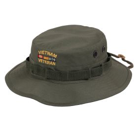 Vietnam Veteran Boonie Hat/Embroidered Tribute Sun Protection (Head Size: 7)