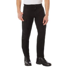 Active Flex Canvas Work Pants - Reinforced Duty Pants for Work (Color: Black, size: 28W x 30L)