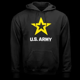 Army Black Star Pullover Hoodie – Official US Army Sweatshirt (Option: ARMY STAR XXL *LO)