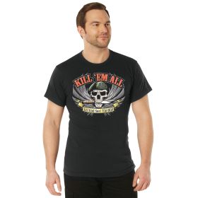 Kill ’Em All Graphic T-Shirt – Statement Military-Inspired Tee (size: S)