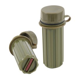 Waterproof Match Box – Survival Dry Storage Fire Starter Case (Color: Olive Drab)