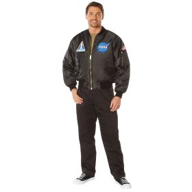 NASA MA-1 Flight Jacket – Durable Black Reversible Bomber (size: S)