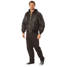 Hooded MA-1 Flight Jacket – Warm Removable Hood Bomber (size: XS)
