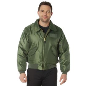 CWU-45P Flight Jacket – Water-Resistant Cold Weather Bomber (Color: Sage Green, size: 3XL)