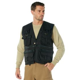 Uncle Milty Travel Vest Tough Multi-Pocket Utility/Good for CERT (Color: Black, size: XS)