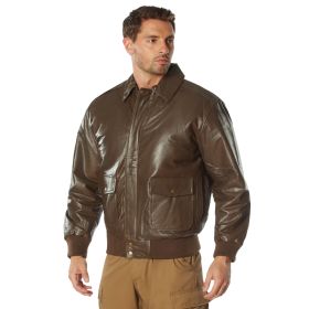 Classic A-2 Leather Flight Jacket: Tough Cold Weather Protection (size: M)