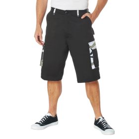 Camo Accent Shorts – Tactical Cargo EDC Wear for Outdoor Use (size: S)