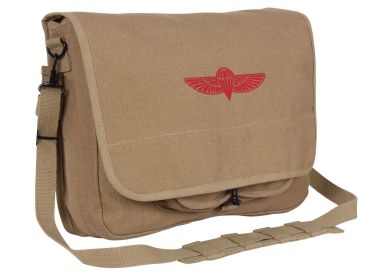 Canvas Paratrooper Messenger Bag – Tough Tactical Work Carry (Color: Khaki)