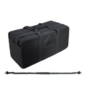 Jumbo Canvas Cargo Bag – Durable Heavy Duty Travel Storage (Color: Black)