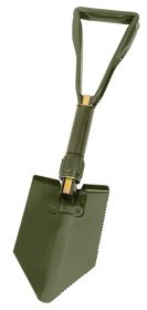 Tri-Fold Shovel – Compact Folding Entrenching Tool - Green (Options: Without Cover)