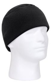Polar Fleece Watch Cap – Cold Weather Winter Beanie Hat (Color: Black)