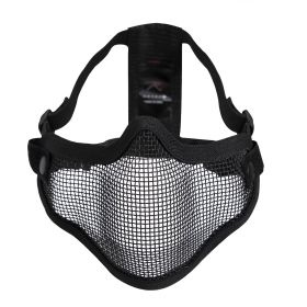 Carbon Steel Half Face Mask – Tactical Lower Face Protection (Color: Black)