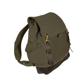 Vintage Expedition Rucksack – Rugged Canvas Field Backpack (Color: Olive Drab)