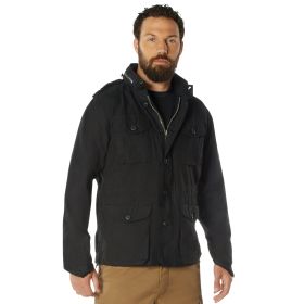 Vintage Lightweight M-65 Field Jacket – All-Season Tactical Coat (Color: Black, size: M)