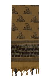 Rothco Gadsden Snake Shemagh: Tactical Desert Survival Scarf (Color: Coyote Brown)