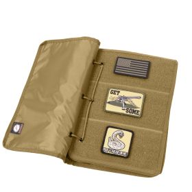 Hook & Loop Patch Book – Durable Storage for Morale Patches (Color: Coyote Brown)