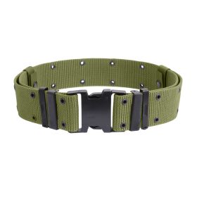 USMC-Style Quick Release Pistol Belt – Heavy-Duty/Adjustable (Color: Olive Drab, size: Xl)