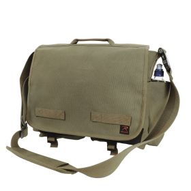 Concealed Carry Messenger Bag – Secure Canvas Crossbody (Color: Olive Drab)