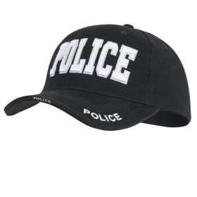 Deluxe Police Low Profile Cap – Professional Identification Hat (Color: Black)