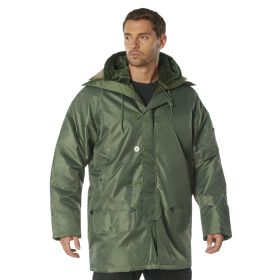 N-3B Snorkel Parka – Extreme Cold Weather Protection/Jacket (Color: Sage Green, size: S)