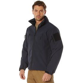 Special Ops Soft Shell Jacket - Tactical Weather Protection/Utility (Color: Midnight Navy Blue, size: S)