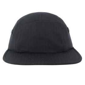 5-Panel Rip-Stop Street Cap – Durable Everyday Headwear (Color: Black)