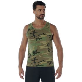 Vintage Woodland Camo Tank – Lightweight Everyday Wear (size: S)