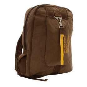 Vintage Canvas Flight Bag – Durable Travel/Survival/Gear Carry (Color: brown)