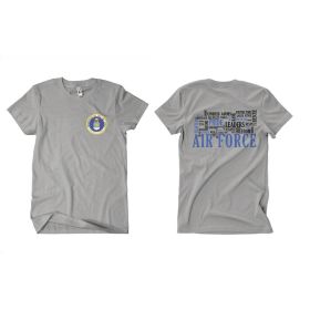AIR FORCE WORDS MEN'S T (Option: SHIRT GREY 2SIDED)