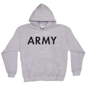HOODED/PULLOVER GREY S/SHIRT (Option: ARMY L *DS)