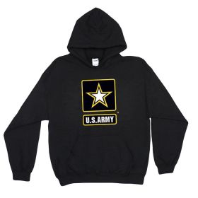 PULLOVER/HOODED BLK S/SHIRT (Option: ARMY STAR L *LO)