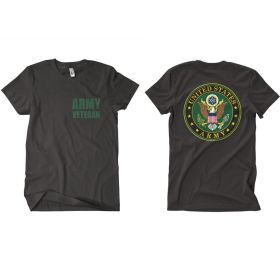 ARMY VETERAN MEN'S T (Option: SHIRT BLACK 2SIDED)