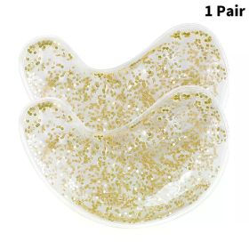 Gel Eye Bag Patch Reusable Gel Eye Ice Pack Hot Cold Eye Patches Reusable Gel Eye Cooler Heater Patches Relieves Puffiness (Color: Golden)