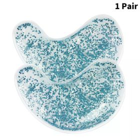 Gel Eye Bag Patch Reusable Gel Eye Ice Pack Hot Cold Eye Patches Reusable Gel Eye Cooler Heater Patches Relieves Puffiness (Color: Blue)