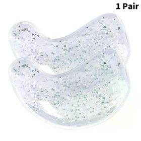 Gel Eye Bag Patch Reusable Gel Eye Ice Pack Hot Cold Eye Patches Reusable Gel Eye Cooler Heater Patches Relieves Puffiness (Color: Silver)