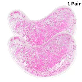 Gel Eye Bag Patch Reusable Gel Eye Ice Pack Hot Cold Eye Patches Reusable Gel Eye Cooler Heater Patches Relieves Puffiness (Color: Pink)