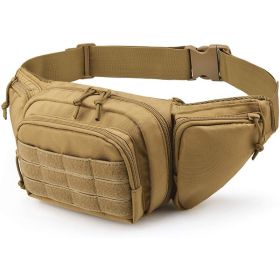 Multifunctional Tactical Waist Bag for Survival, Hiking, or Cycling (Color: Khaki)