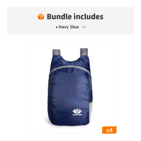 20L Waterproof Survival Pack – Lightweight Emergency/Go-Bag (Color: Navy Blue*4)