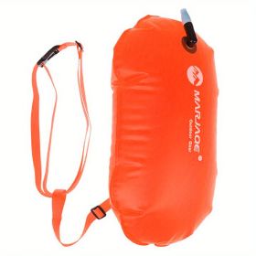 Inflatable Swim Buoy - High-Visibility Float for Open Water Safety (Color: Orange)