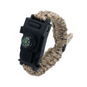 Paracord Survival Bracelet with Knife - Emergency/Prepper Gear (Color: Earth camouflage)