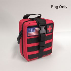 MOLLE Tactical First Aid Bag – IFAK Pouch for Med Response (Color: Red)